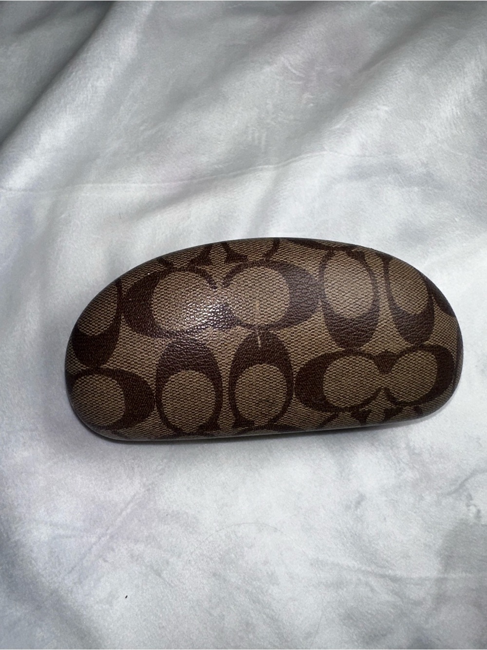 Coach Brown Signature Pattern Eyeglass Case